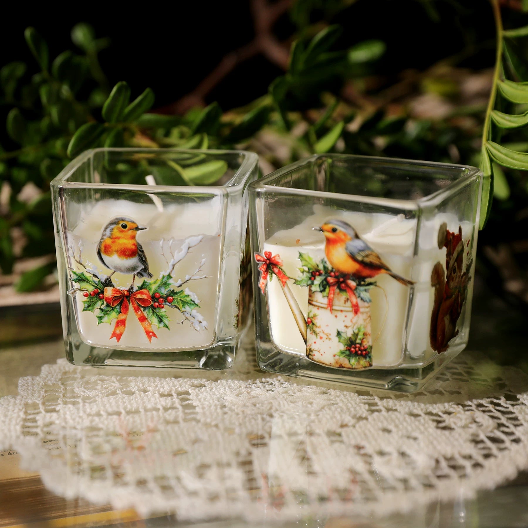 Christmas Birds UV-DTF Rub-on Stickers