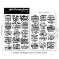 Coffee Phrases UV-DTF Rub-on Stickers