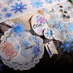 Snowflake UV-DTF Rub-on Stickers