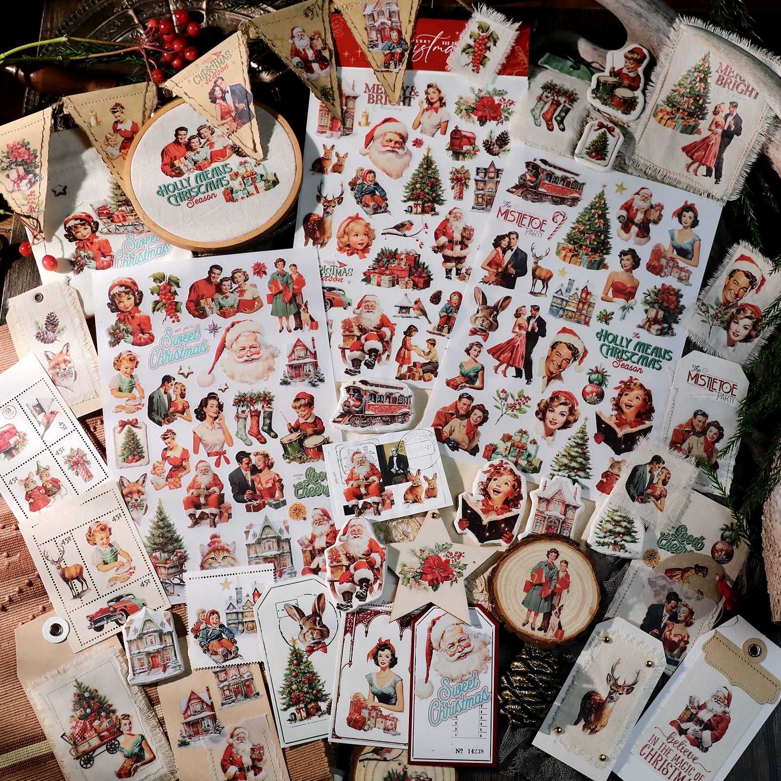 Christmas Family Matte Rub-on Transfers