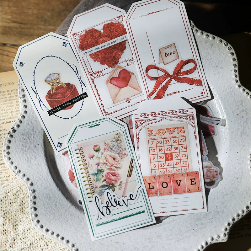 Pink Valentine's Day Vellum Stickers