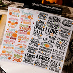 Thanksgiving Quotes UV-DTF Rub-on Stickers