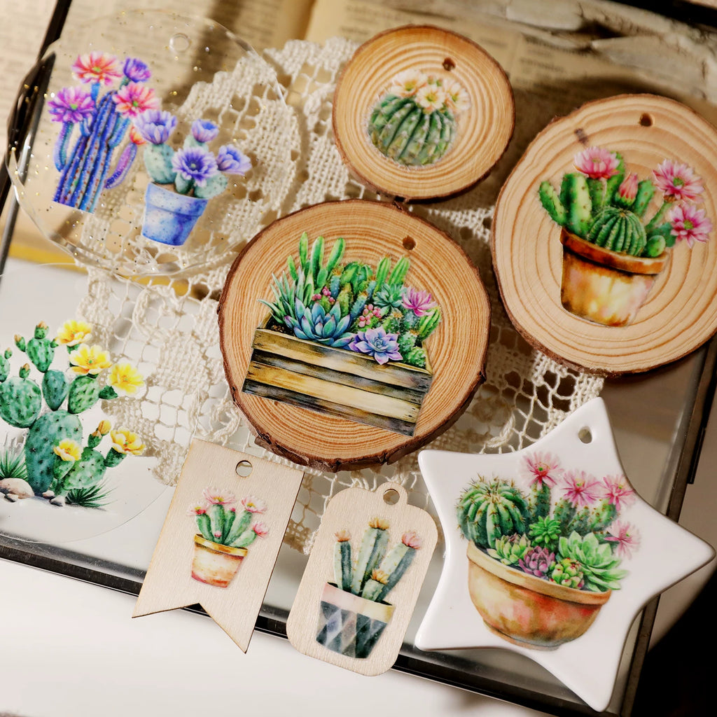 Cactus UV-DTF Rub-on Stickers