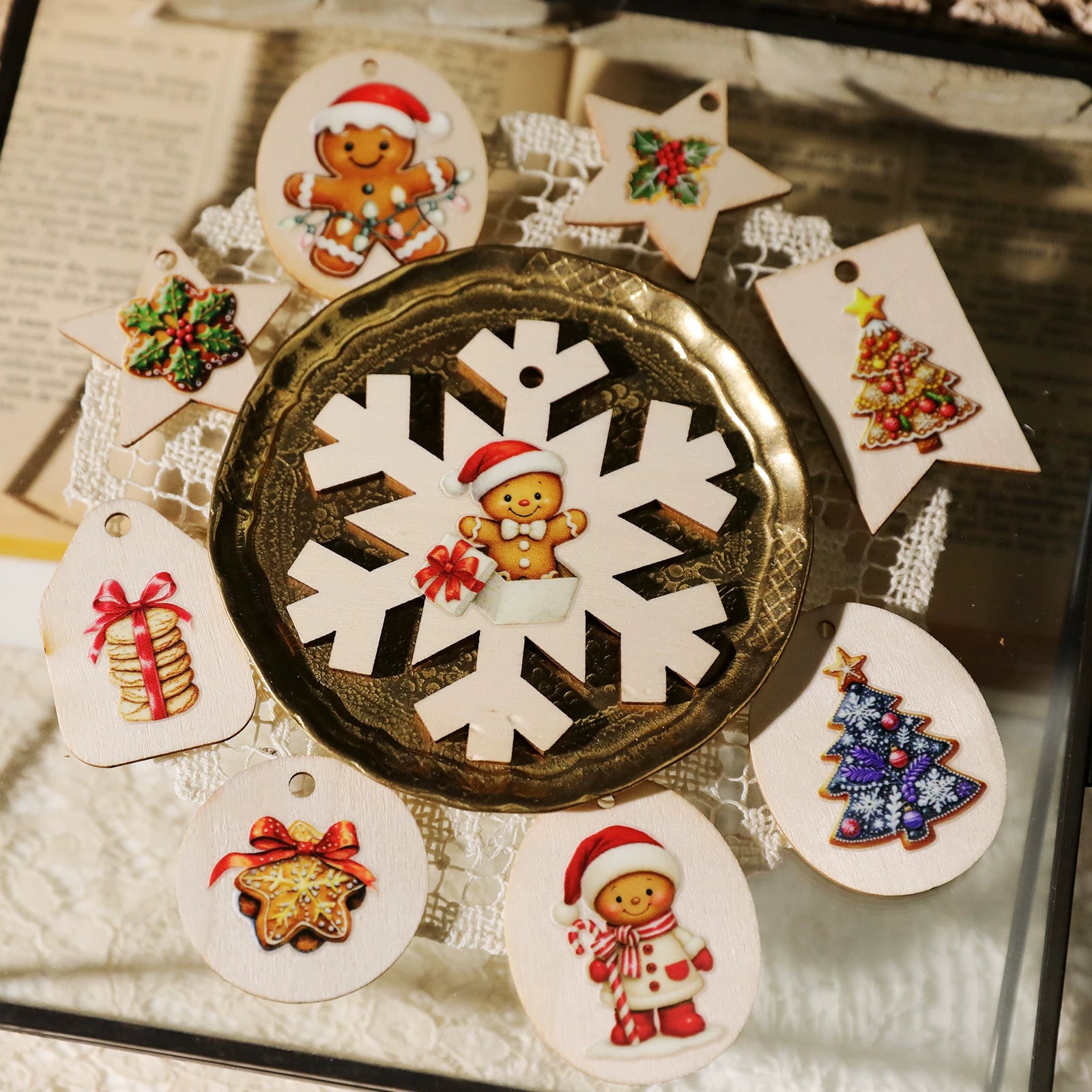 Christmas Gingerbread Man UV-DTF Rub-on Stickers