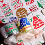 Christmas Hat Quotes UV-DTF Rub-on Stickers