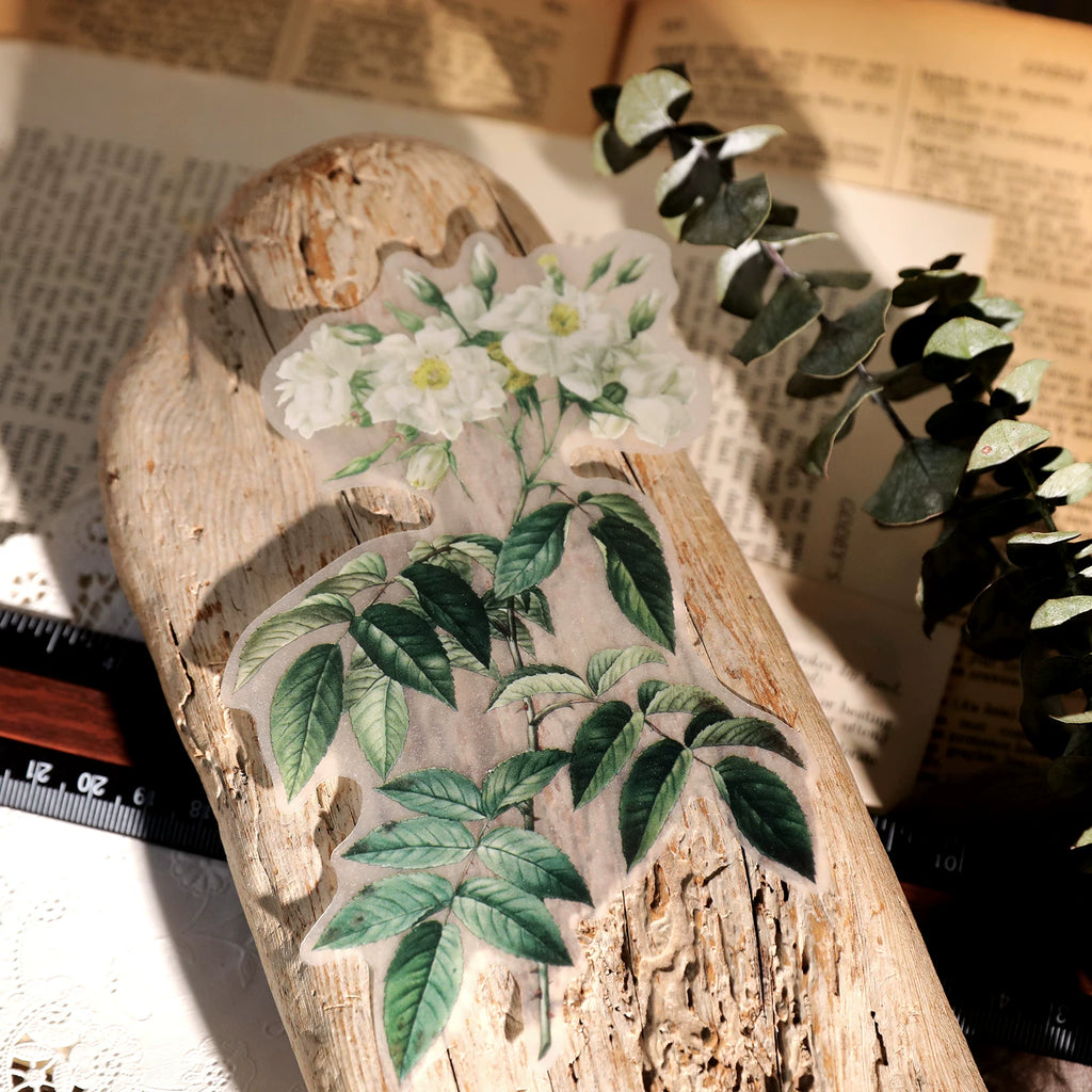 Larger Flowers Vellum Stickers