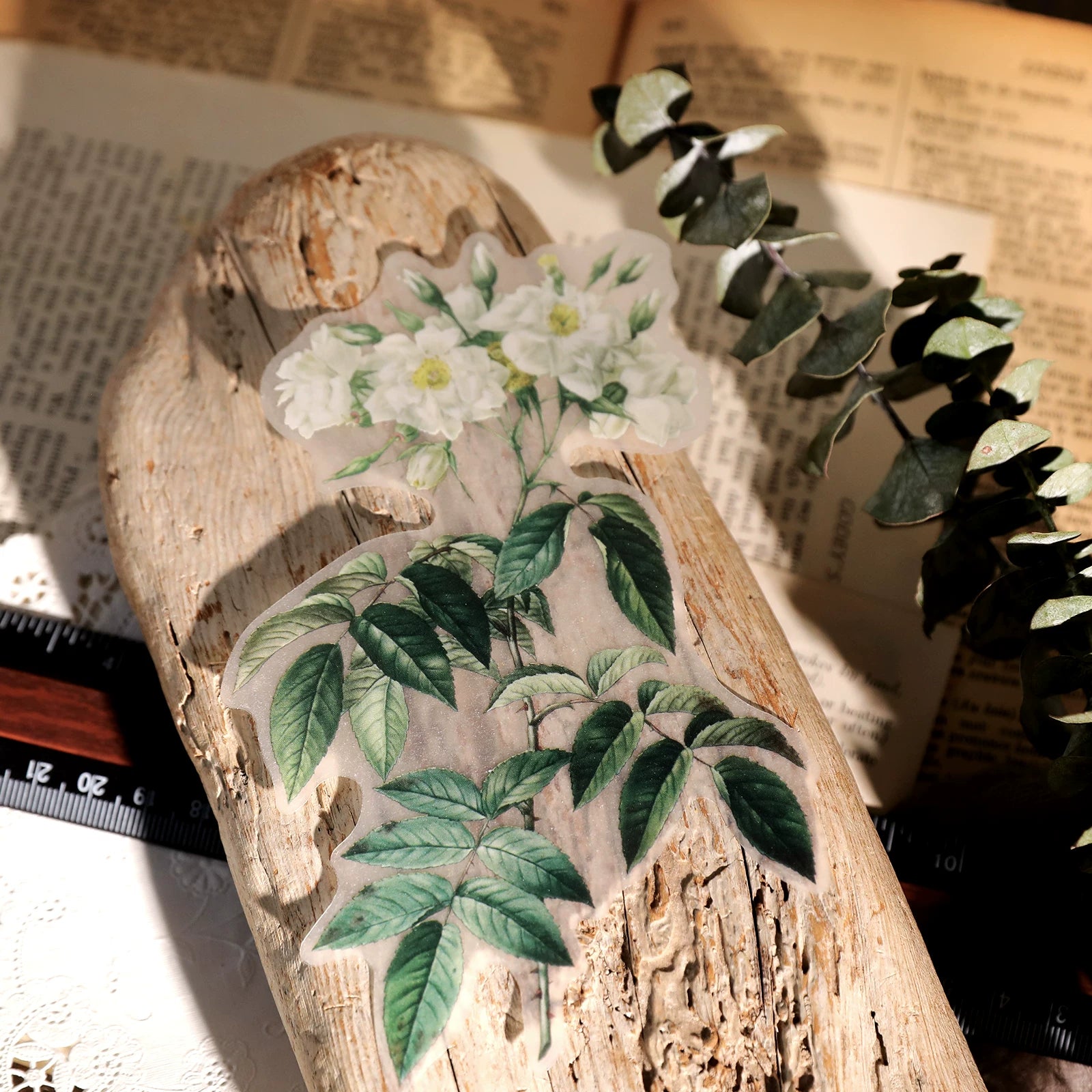 Larger Flowers Vellum Stickers