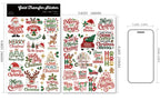 Christmas Embroidery  Quotes UV-DTF Rub-on Stickers