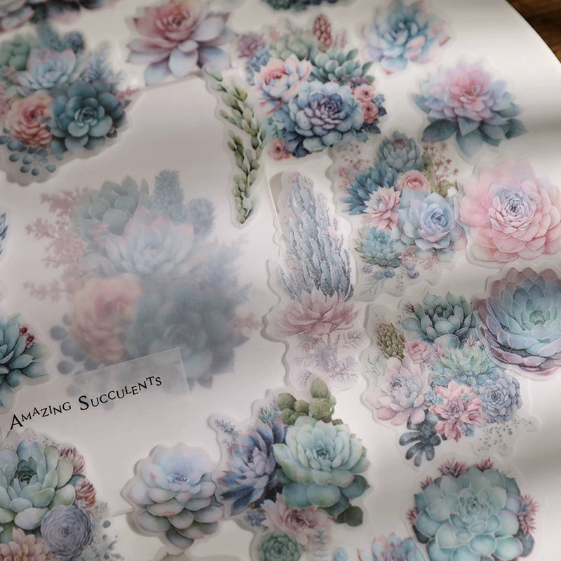 Succulent Vellum Stickers