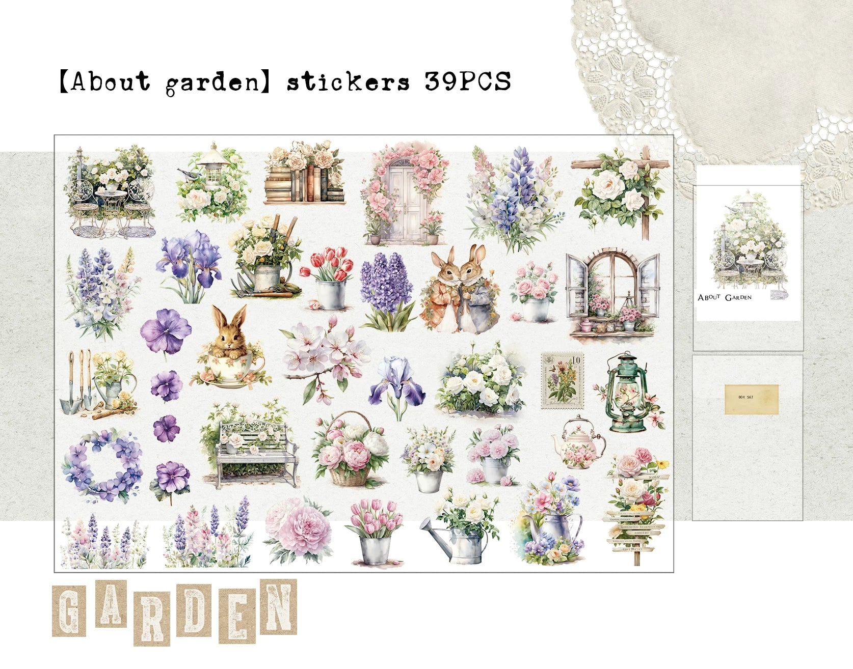 Spring Easter Garden Vellum Stickers