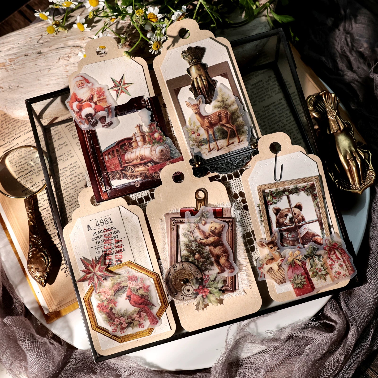 Christmas Bear Vellum Stickers