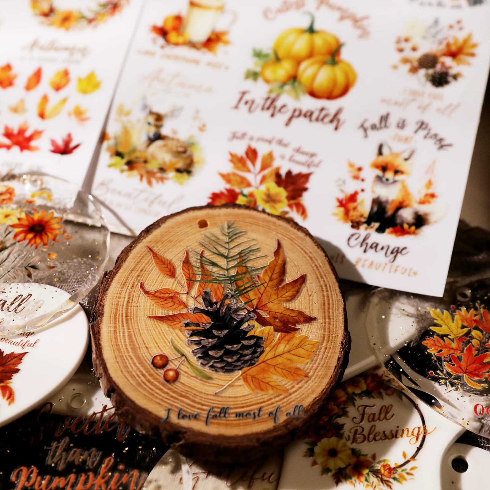 Thanksgiving UV-DTF Rub-on Stickers
