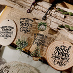 Coffee Phrases UV-DTF Rub-on Stickers