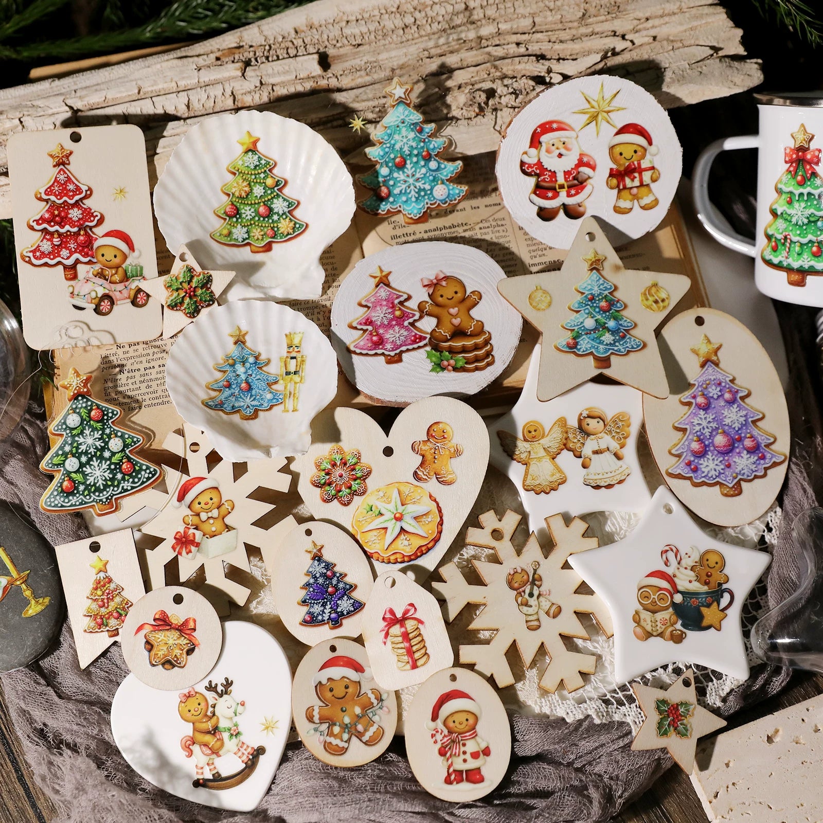 Christmas Gingerbread Man UV-DTF Rub-on Stickers