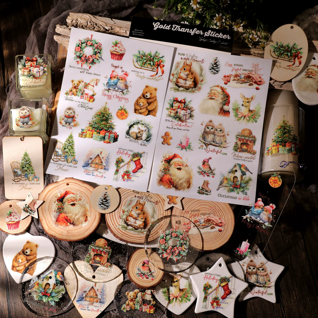 Christmas Sentence UV-DTF Rub-on Stickers