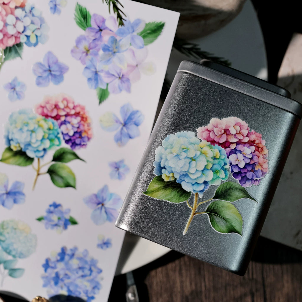 Hydrangea UV-DTF Rub-on Stickers