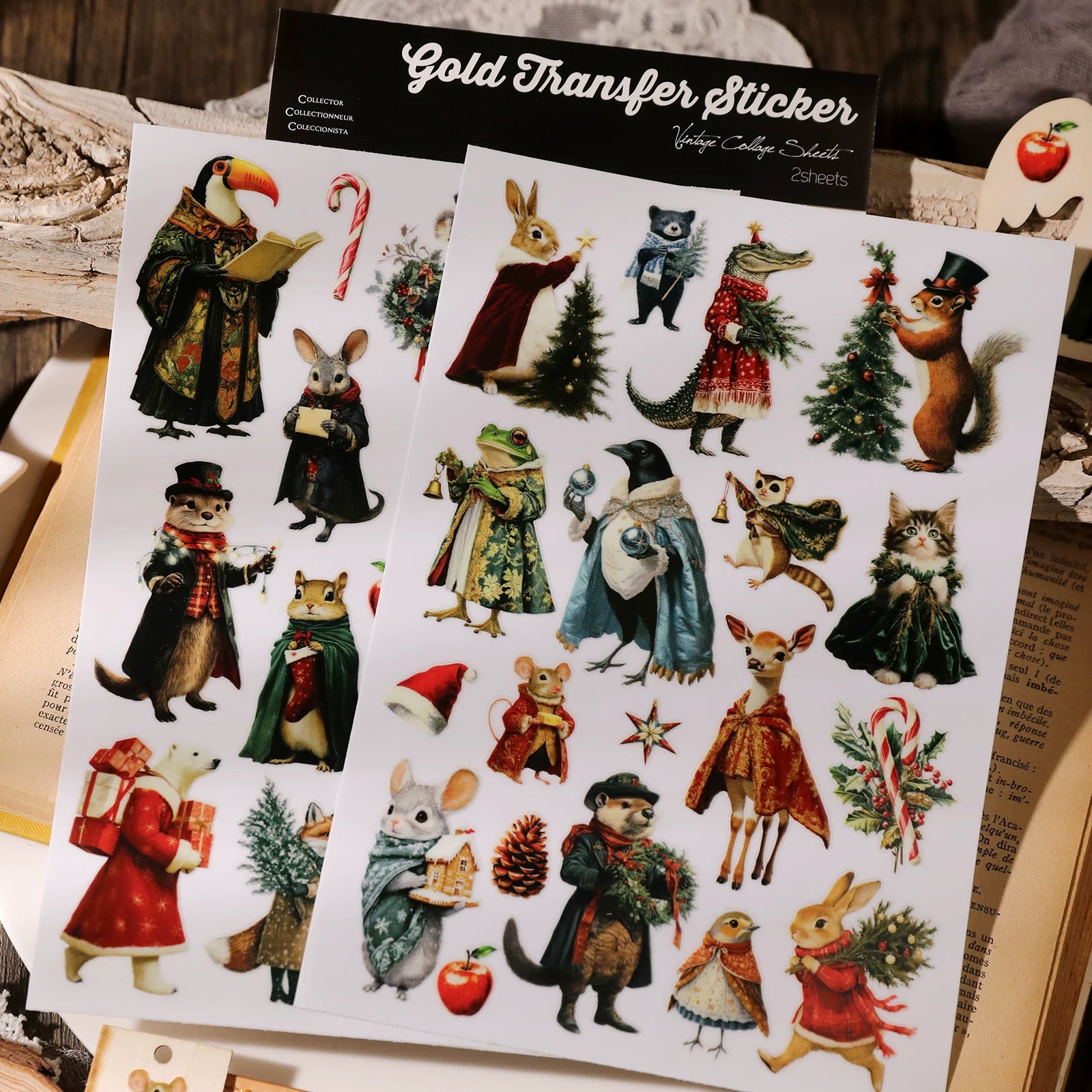 Christmas Magical Creatures UV-DTF Rub-on Stickers