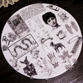 Black Retro Print Vellum Stickers