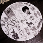 Black Retro Print Vellum Stickers