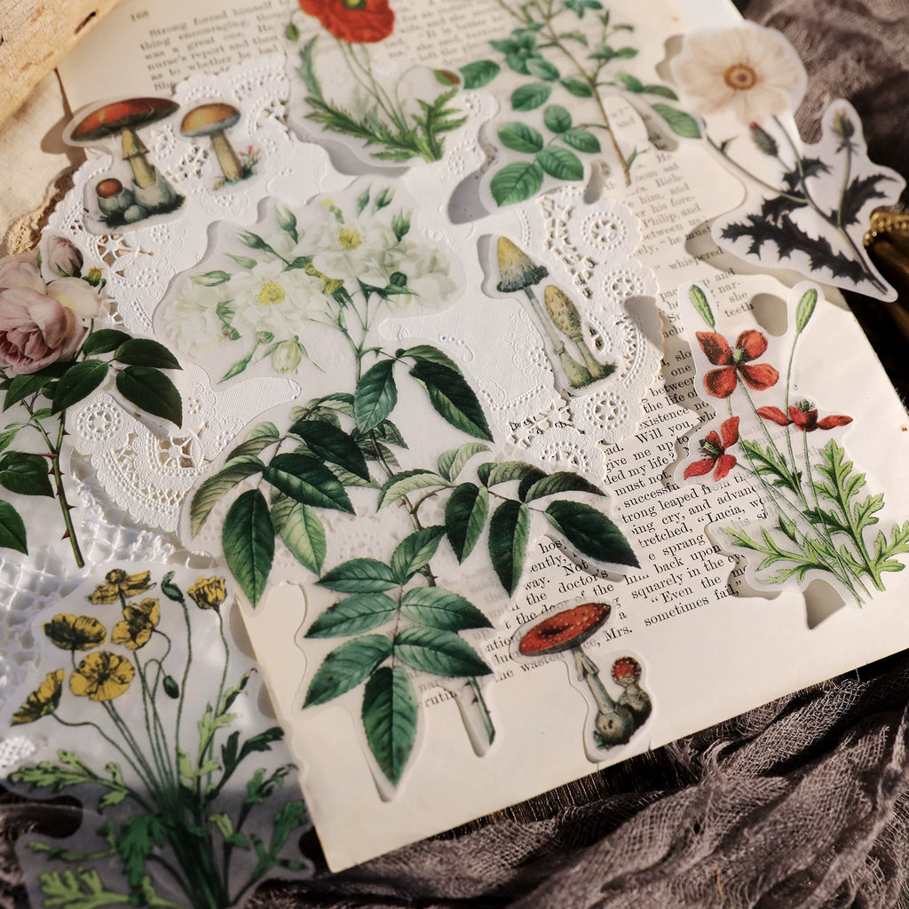Larger Flowers Vellum Stickers