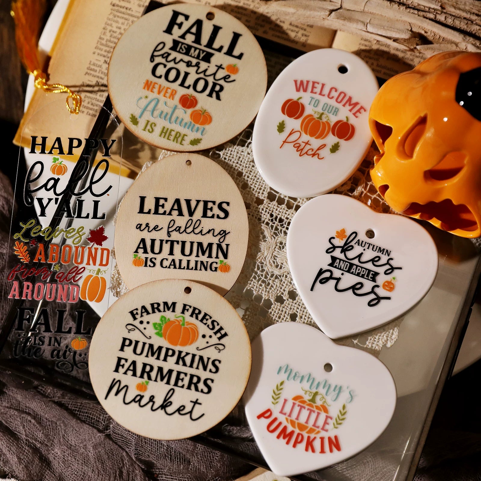 Thanksgiving Quotes UV-DTF Rub-on Stickers