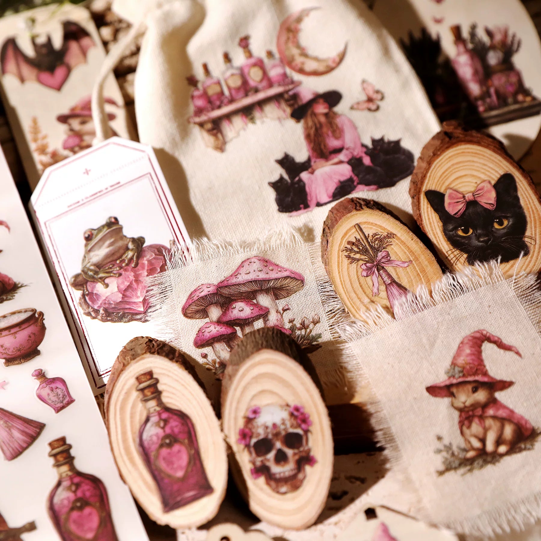 Halloween Pink Matte Rub-on Transfers