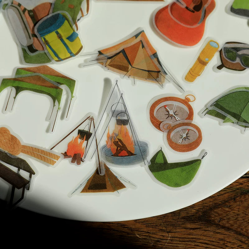 Camping Vellum Stickers
