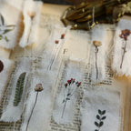 Green Dried Flowers Matte Rub-on Transfers