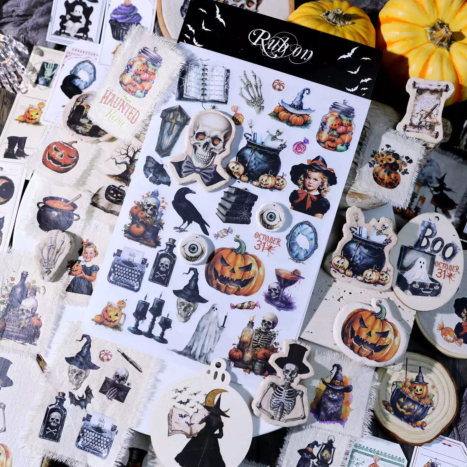 Halloween Dark Matte Rub-on Transfers