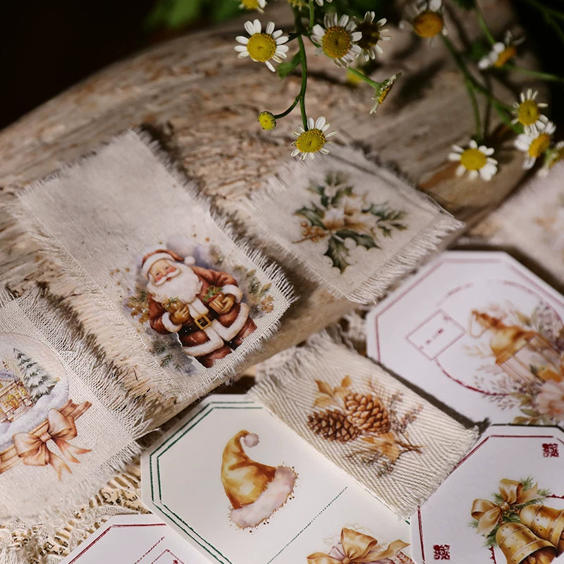 Golden Christmas Matte Rub-on Transfers 2 Small Sheets