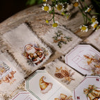 Golden Christmas Matte Rub-on Transfers 2 Small Sheets