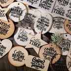 Coffee Phrases UV-DTF Rub-on Stickers