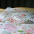 Pink Roses Vellum Stickers