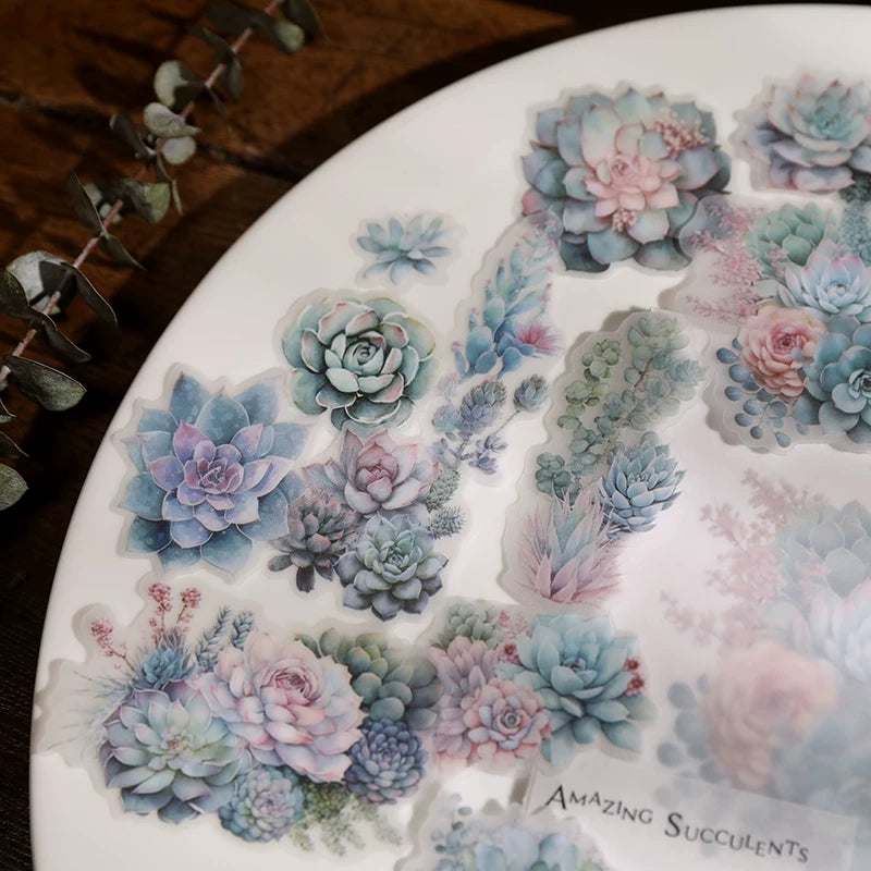 Succulent Vellum Stickers