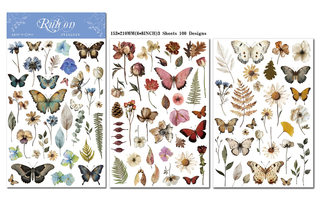 Butterfly Matte Rub-on Transfers