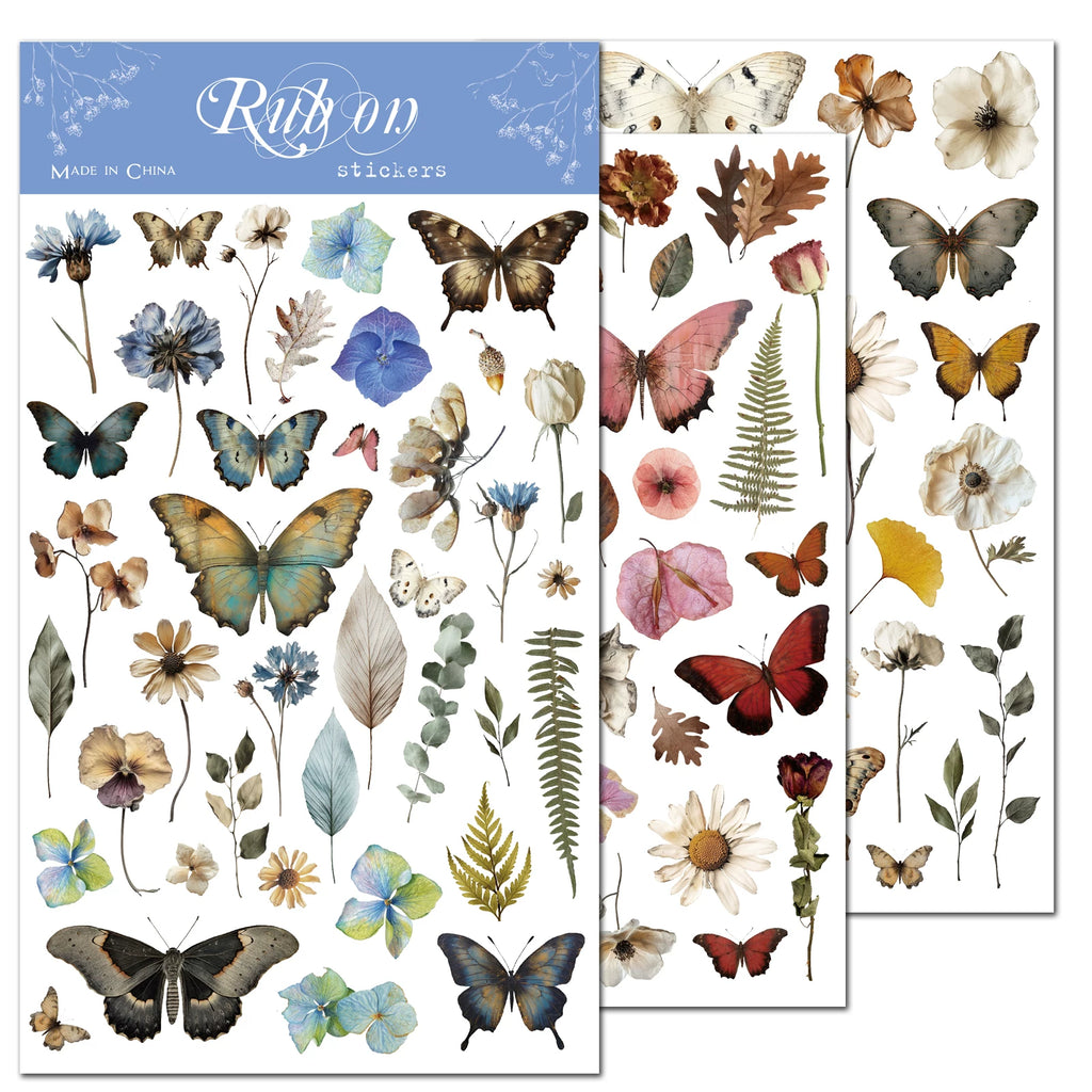 Butterfly Matte Rub-on Transfers
