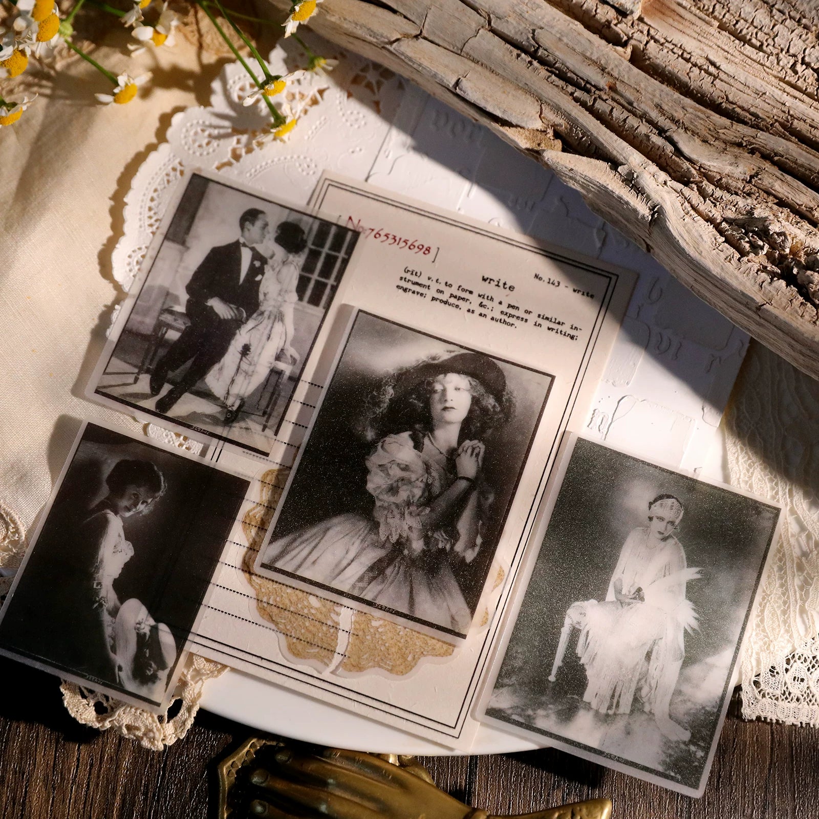 Retro Old Photos Vellum Stickers