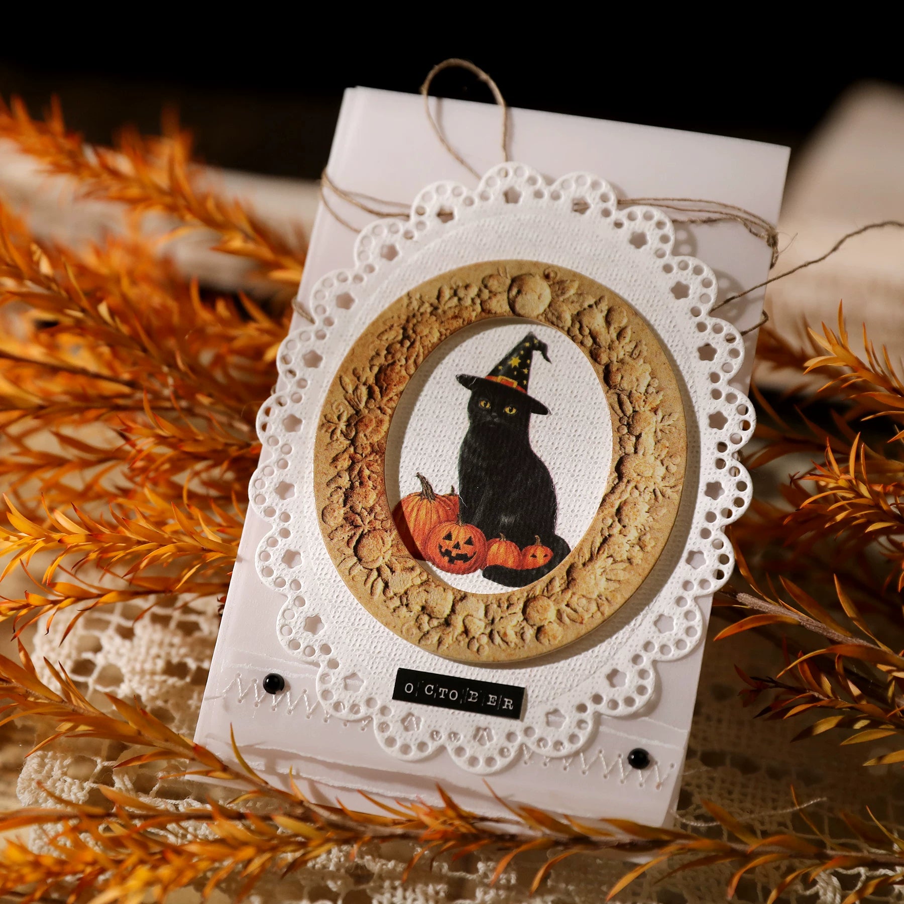 Halloween Matte Rub-on Transfers 2 Small Sheets -Pumpkin