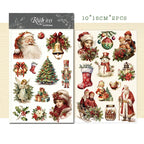 Red Christmas Matte Rub-on Transfers 2 Small Sheets