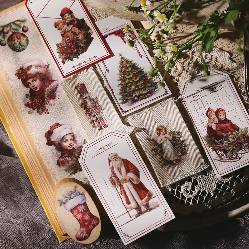 Red Christmas Matte Rub-on Transfers 2 Small Sheets