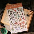 Flower Embroidery Matte Rub-on Transfers 1 Sheet