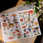 Mushroom Matte Rub-on Transfers 2 Small Sheets