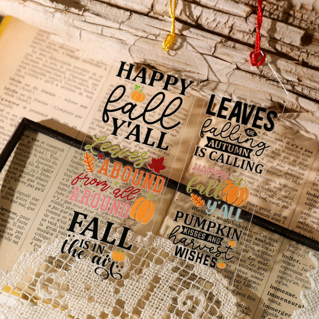 Thanksgiving Quotes UV-DTF Rub-on Stickers