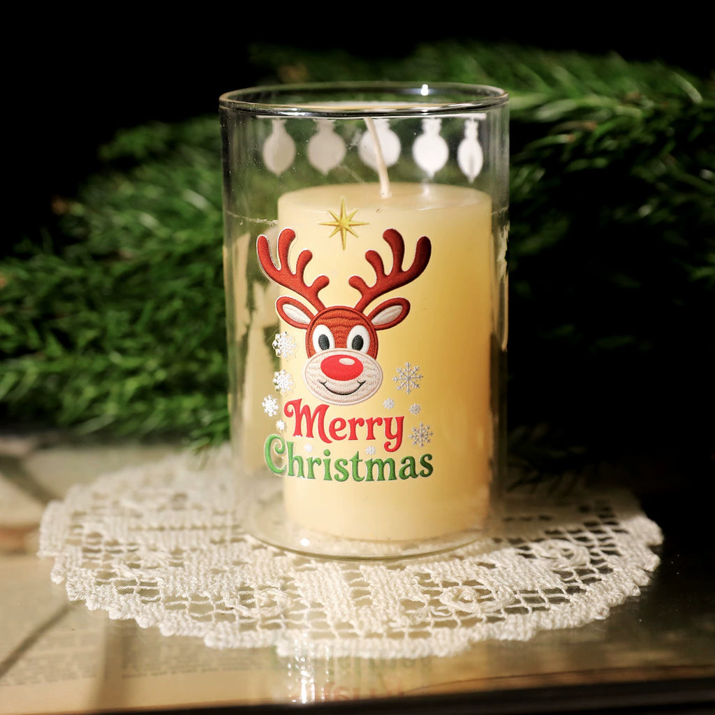 Christmas Embroidery  Quotes UV-DTF Rub-on Stickers