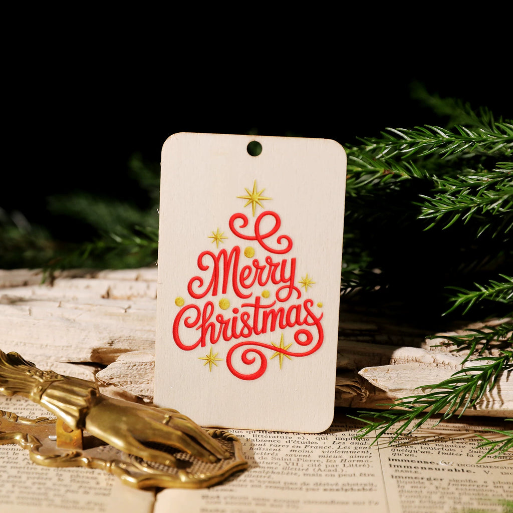 Christmas Embroidery  Quotes UV-DTF Rub-on Stickers