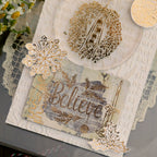Gold Foil Christmas Rub-on Transfer Stickers
