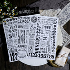 Numbers and Letters Matte Rub-on Transfers