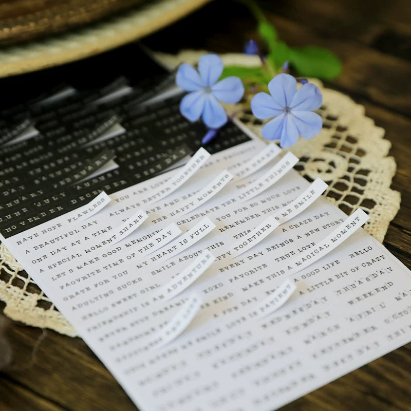 Words and Phrases Strips Self-adhesive Stickers