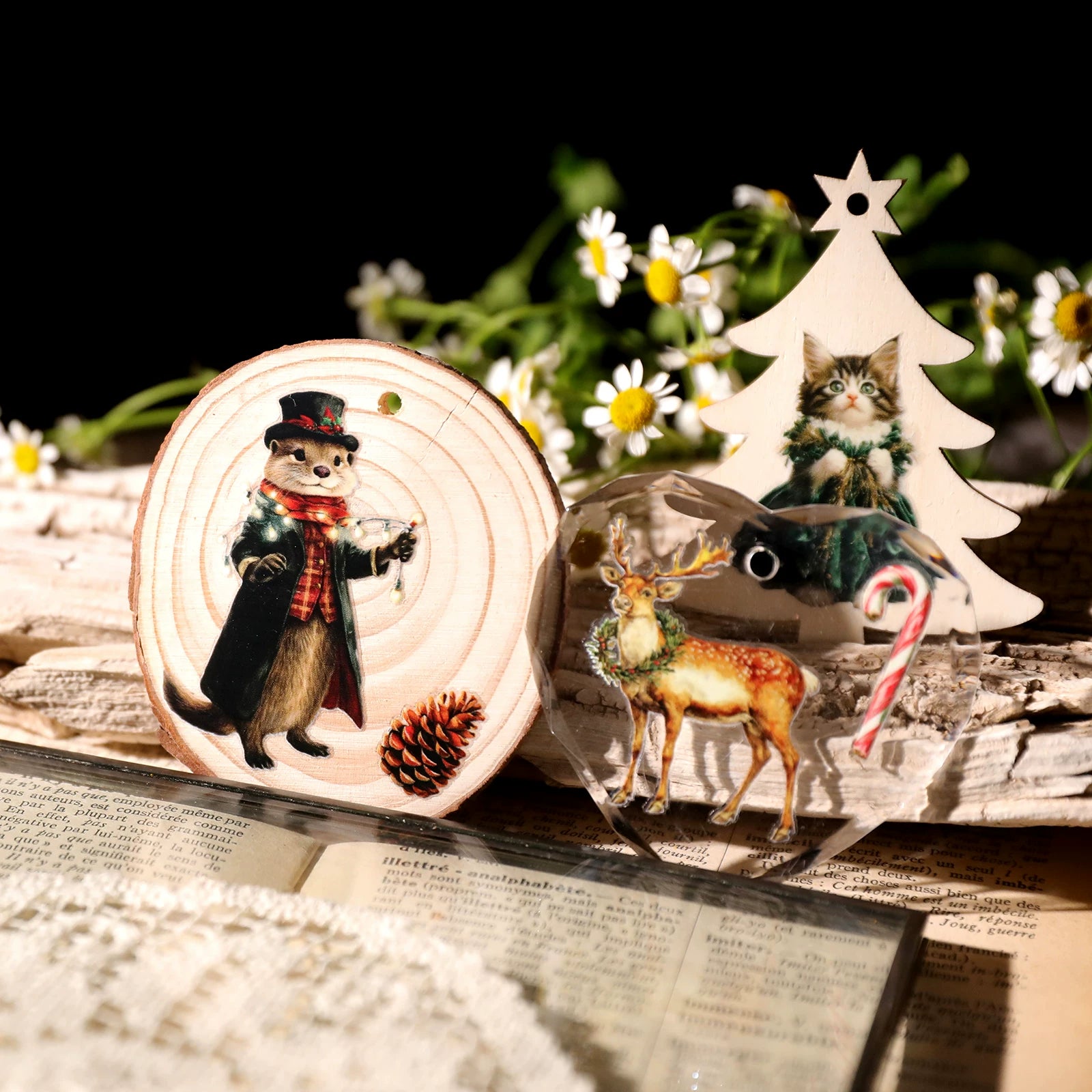 Christmas Magical Creatures UV-DTF Rub-on Stickers