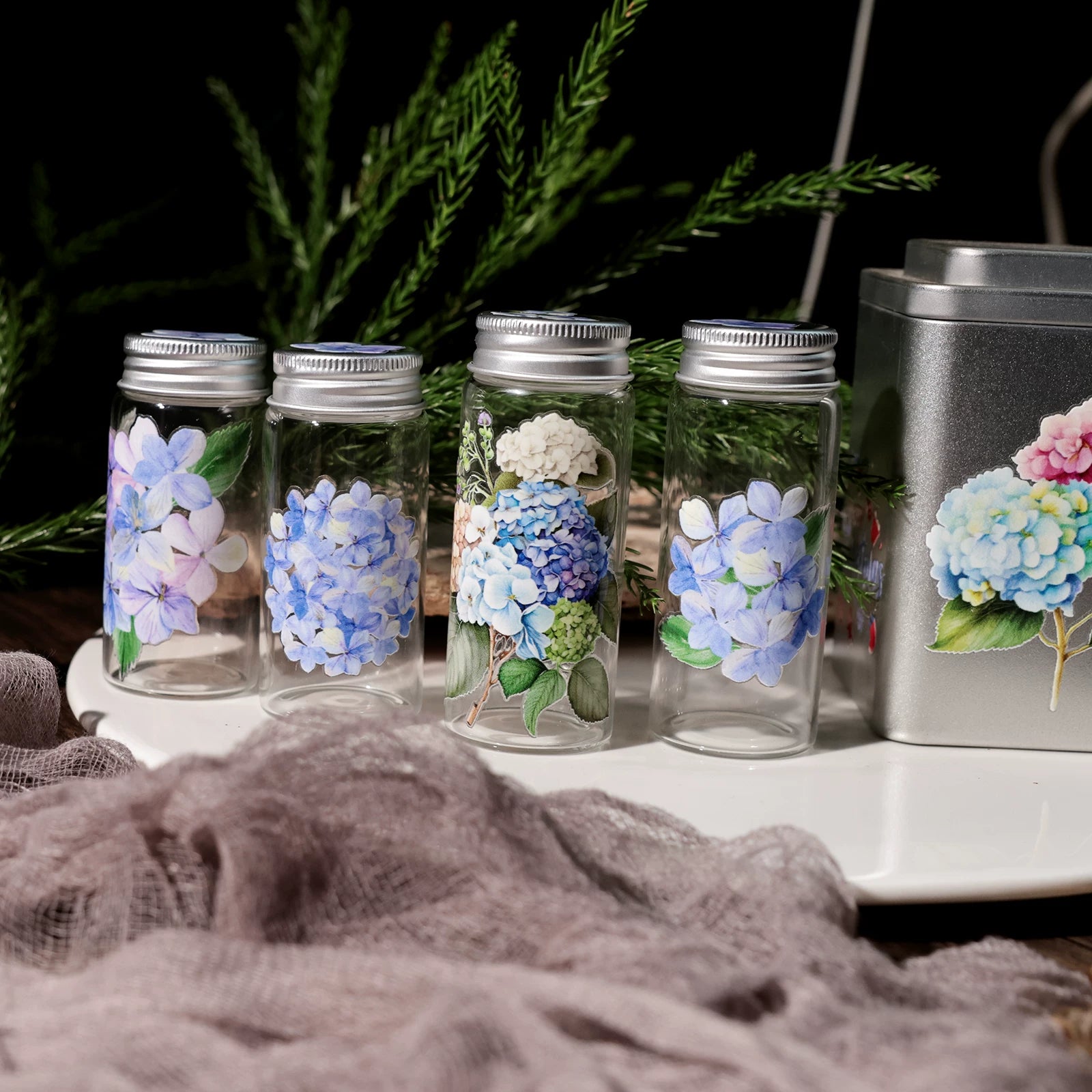 Hydrangea UV-DTF Rub-on Stickers